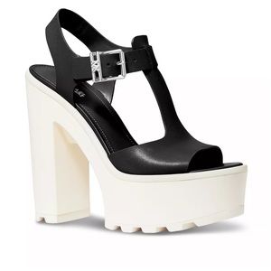 MICHAEL Michael Kors Sinead High Heel. Black and white. Size 7M.